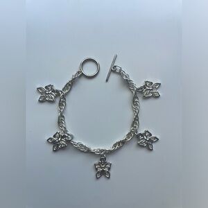 handmade silver butterfly bracelet